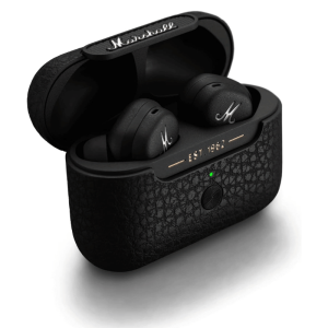 Marshall Motif True Wireless Noise Canceling Headphones, Black earbuds