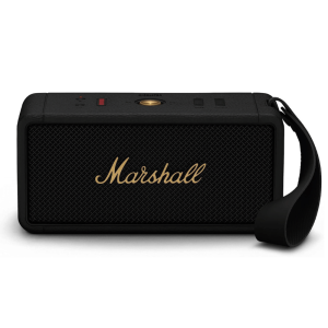 Marshall Middleton Portable Bluetooth Speaker, Black and Brass