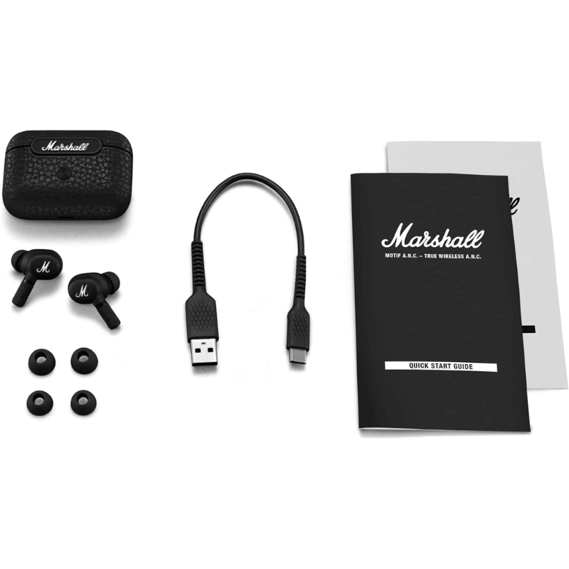 Marshall Motif True Wireless Noise Canceling Headphones, Black book Marshall Motif True Wireless Noise Canceling Headphones, Black book