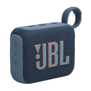 JBL Go 4 Portable Bluetooth Speaker in vibrant blue color on a white background