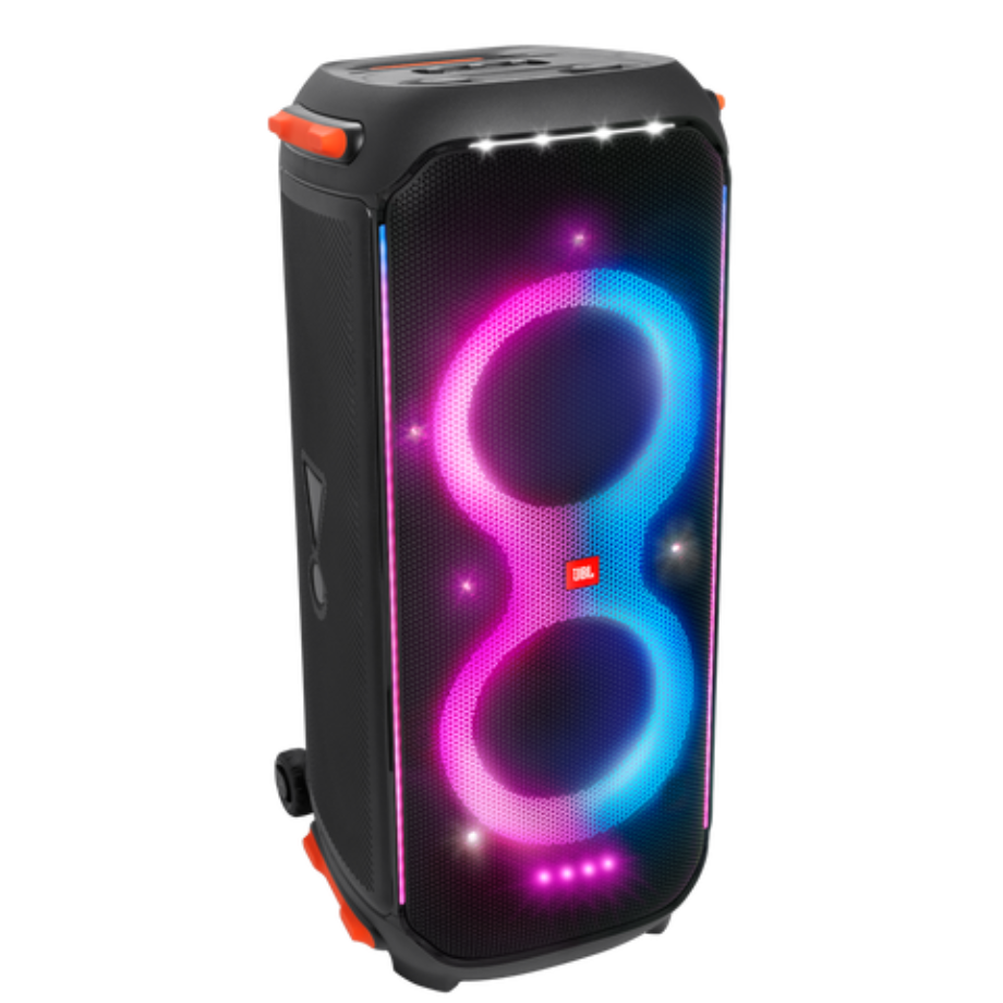 JBL 710 PartyBox Customizable Light Show Close-up view of the dynamic and colorful light show of the JBL 710 PartyBox.