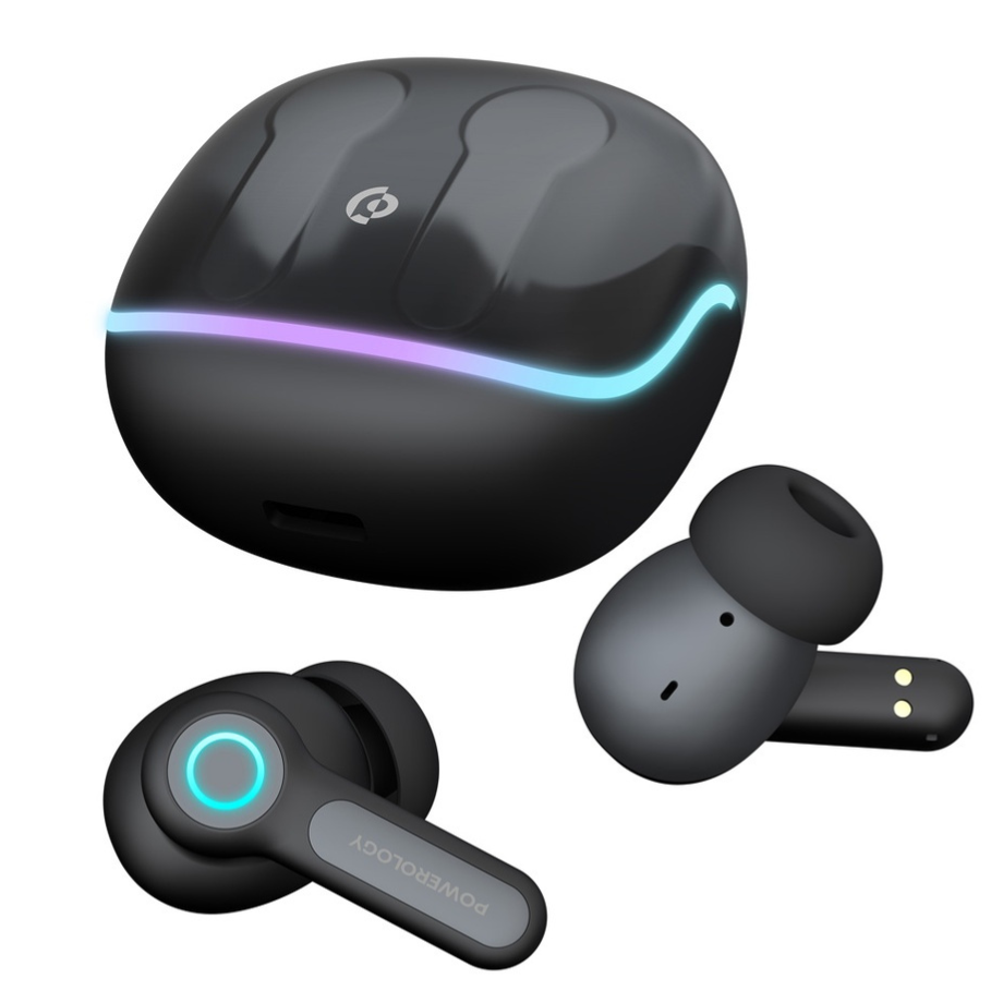 Comfortable Powerology TWS Earbuds Fit Person wearing Powerology TWS Earbuds