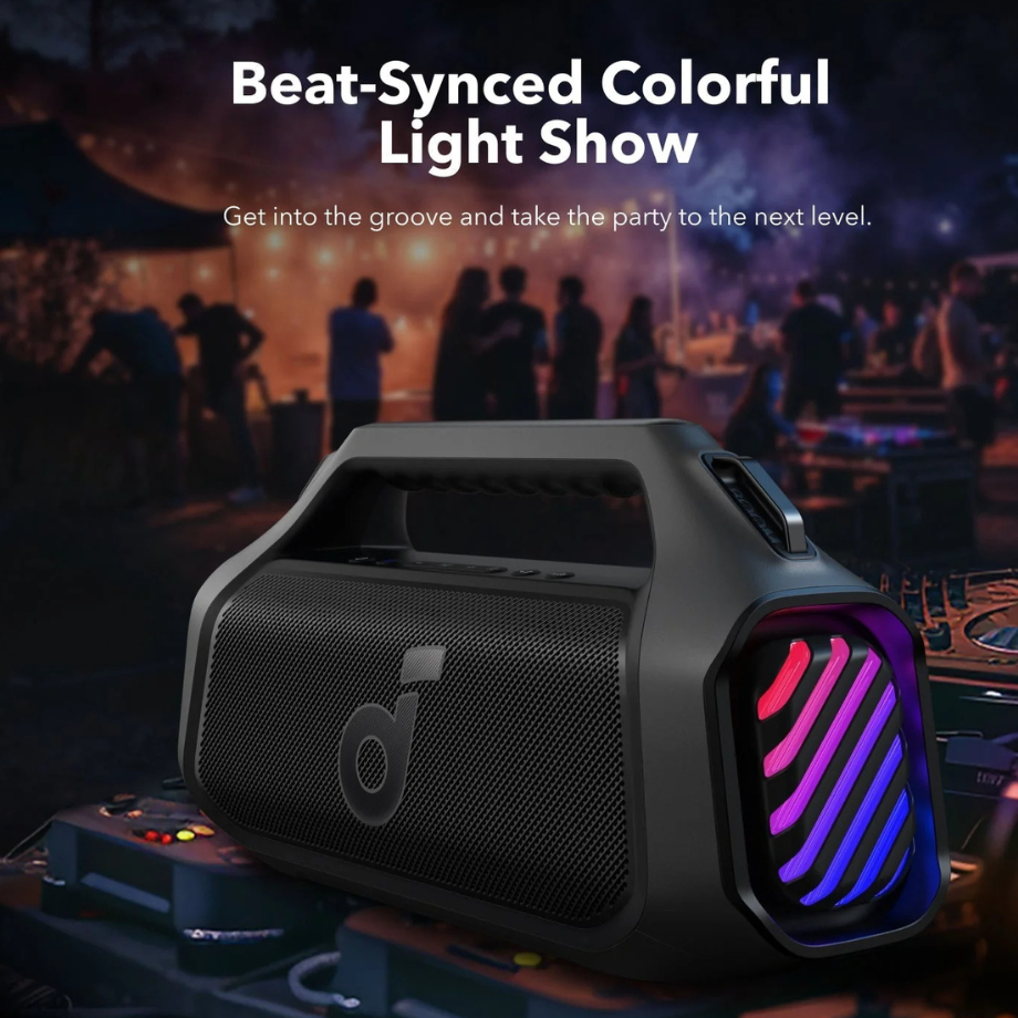 Customizable Light Effects with Boom 2 Plus Boom 2 Plus speaker with vibrant, beat-synced light show.