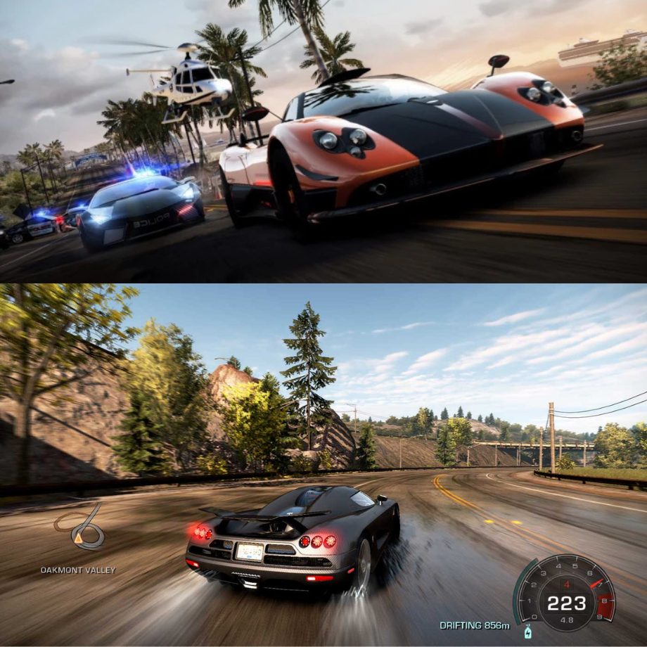 Need for Speed Hot Pursuit Remastered Racing Action Need for Speed Hot Pursuit Remastered Nintendo Switch gameplay featuring high-speed car chases.