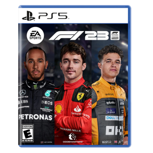 Formula 1 2023 PS5 game cover with high-speed action on the track