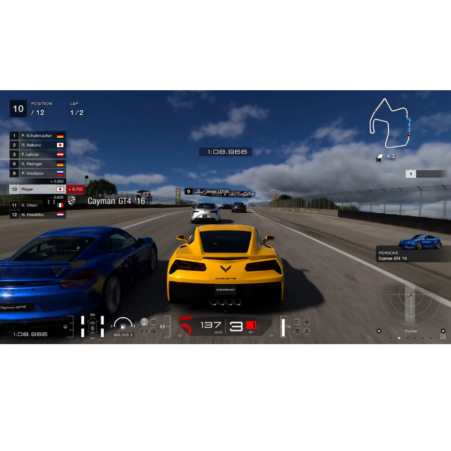 Virtual Reality Racing in Gran Turismo 7 PSVR2 Gran Turismo 7 PSVR2 gameplay showing a player in VR racing