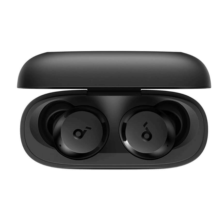 Portable Charging Case with Lanyard Anker Soundcore A25i charging case with a lanyard for easy portability.